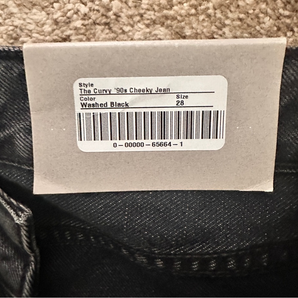 Everlane The Curvy‎ 90s Cheeky Straight Jean Washed Black Sz 28 Brand New $110 - Picture 12 of 16